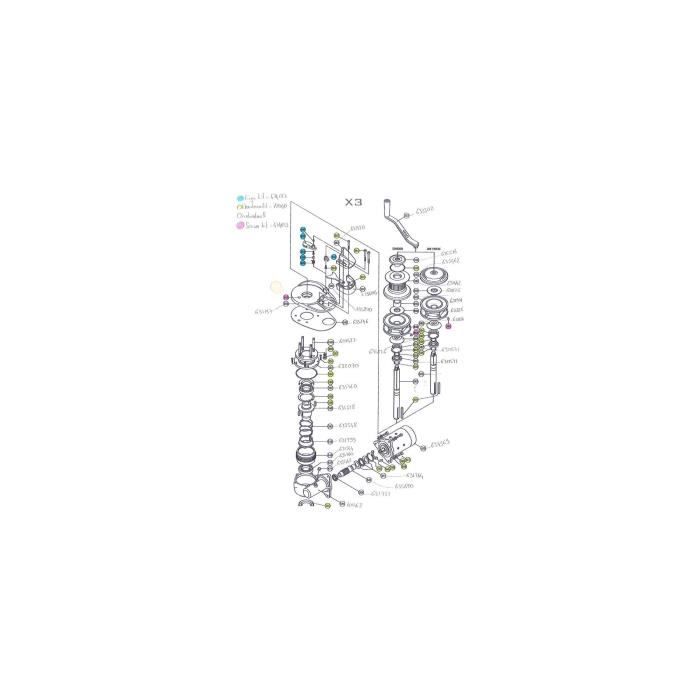 X3 - Pièces détachées pour guindeau LOFRANS' Pièce détachée n°631760 / #537