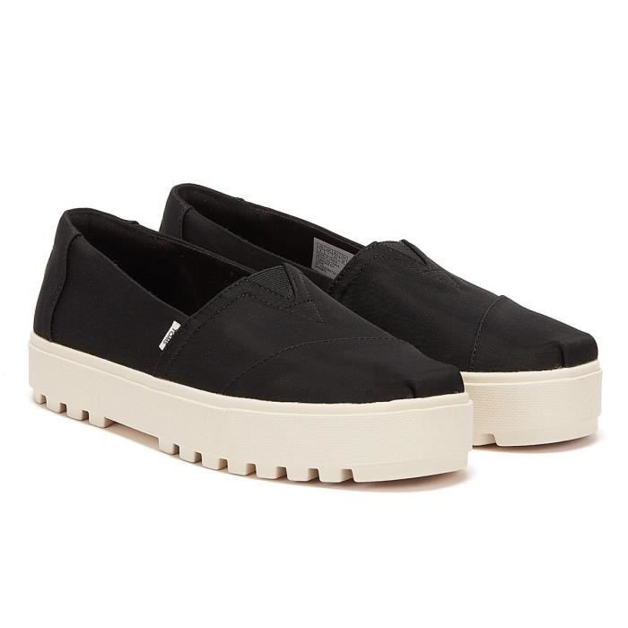 TOMS Alpargata Lugged Espadrilles Noir / Blanc Pour Femmes - EU 40