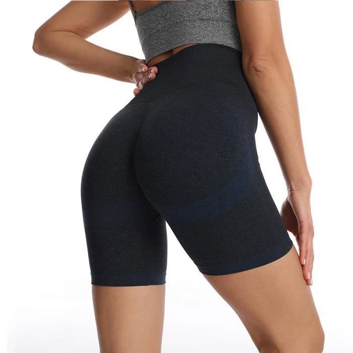 Short de Yoga Femme Taille Haute Sans Couture Respirant Short de Compression Pour Fitness Running