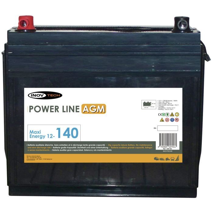 ELEKTRON Batterie Auxiliaire Power Line AGM 140 A