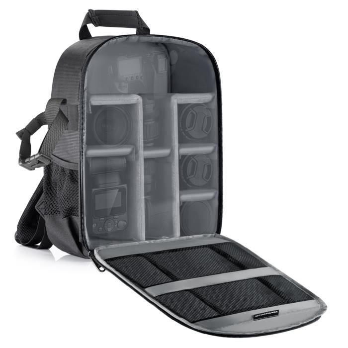 Neewer Sac à Dos de Caméra Etanche Antichoc 27x15x35cm Sac à Dos de Protection pour Reflex, Reflex Numérique, Appareil Photo sans
