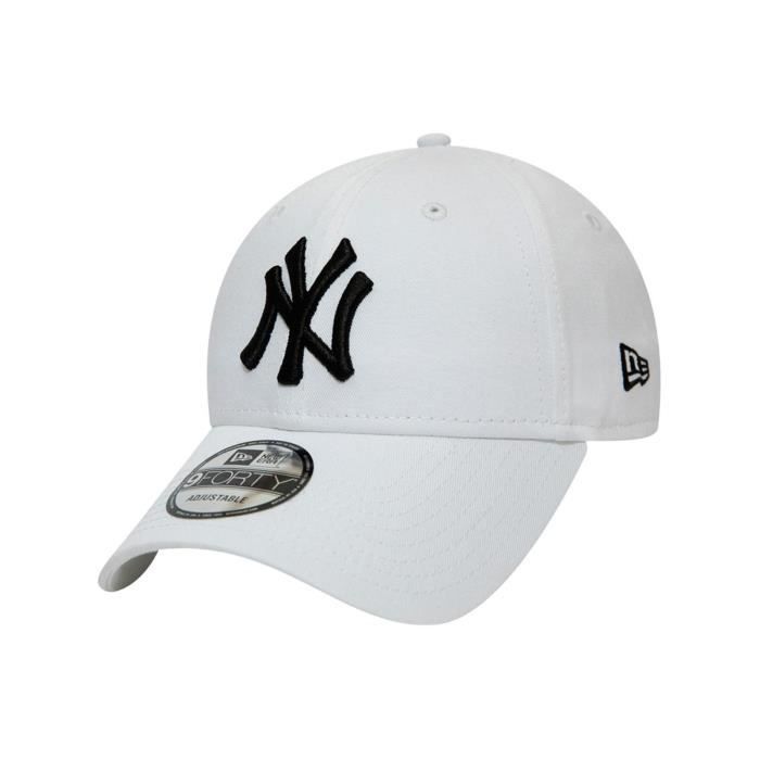 Casquette visière courbée New Era League Essential 9Forty New York Yankees Blanc