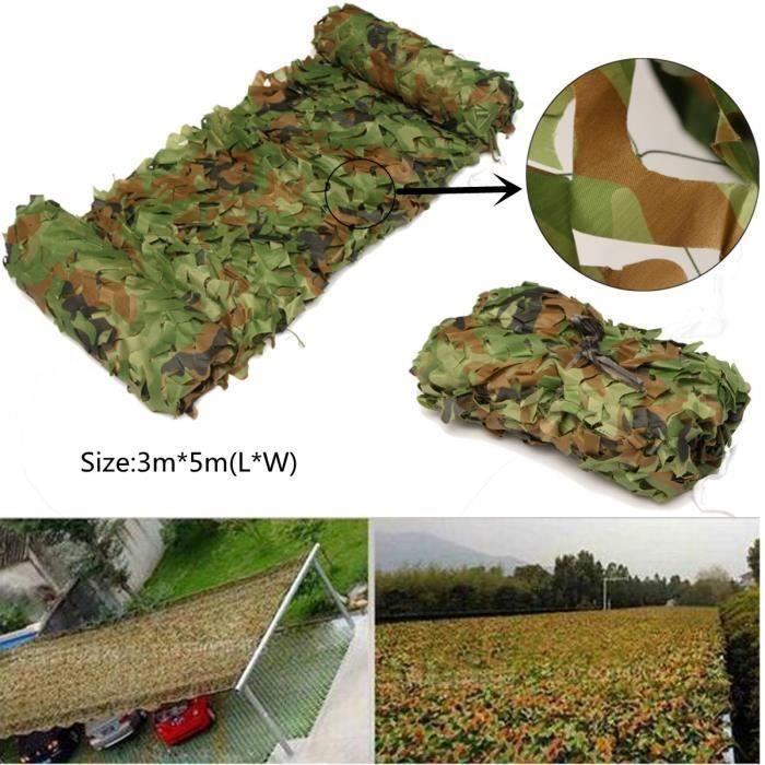 NEUFU 3 x 5m Chasse Camping Jungle Forêt Camouflage Filet Camo Armée Militaire Soldat