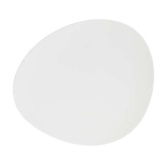 SECRET DE GOURMET Assiette plate GALET, 28 cm, noir, couleur : blanc.