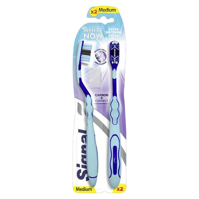 SIGNAL White Now Brosse à dents Extra Blancheur Medium x2