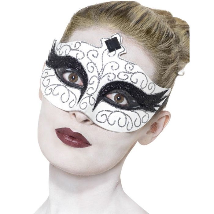 Masque gothique blanc et noir Taille Unique