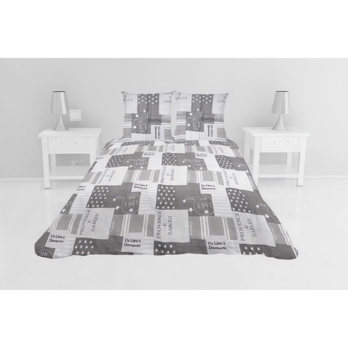 Couvre-lit boutis matelassé Corinne - 240 x 260 cm - Gris taupe