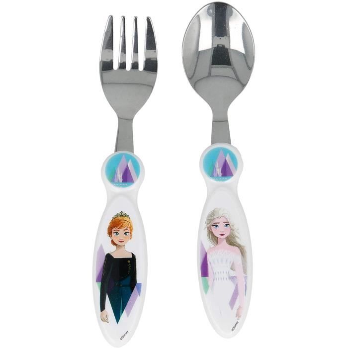 Stor - Set de 2 couverts métalique pour enfant -La reine des Neiges-