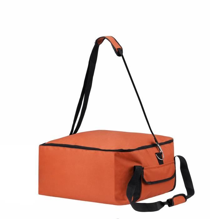 Sac Isotherme Déjeuner Pizza Sac De Livraison Nourriture Grande Capacité 16 Pouces ORANGE