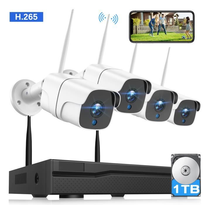 2MP 8CH NVR Kit de Caméra Surveillance TOGUARD 1080P WiFi Caméra Extérieure Sécurité Video avec 3TB disque dur