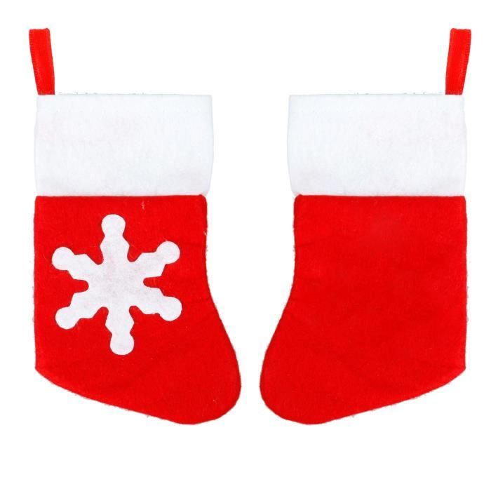 TRIXES Ensemble de 10 Porte-couverts Originaux Bas de Noël pour le Dîner de Noël