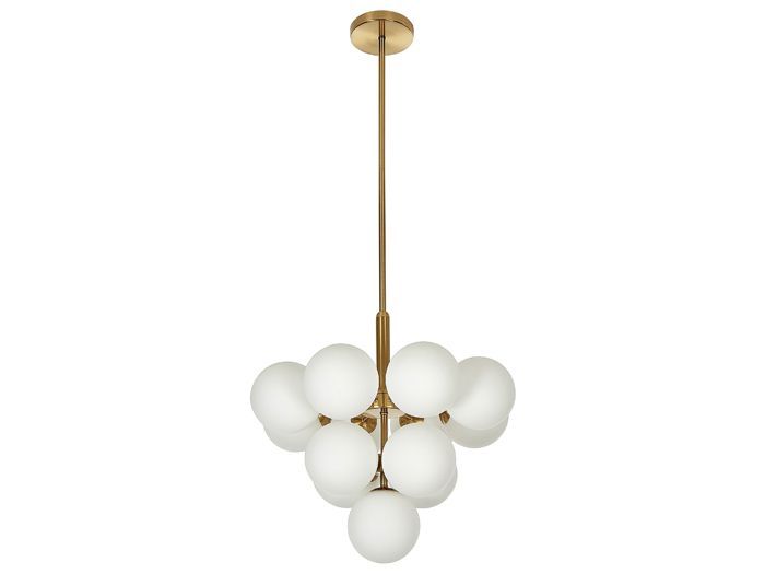 Lustre à 13 lumières en métal cuivré BIRRIE