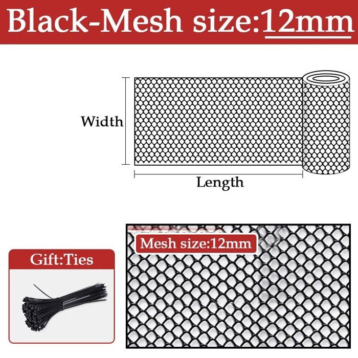 Filet Anti-Moineaux Maille 19mm Noir 5m X 10m - Protection Oiseaux Résistante UV