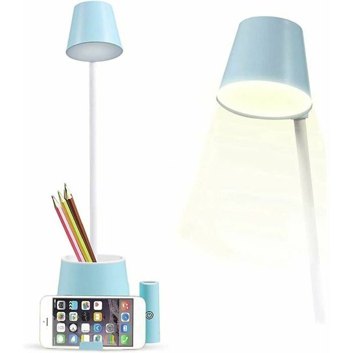Lampe de bureau LED - LARGEIGHT - Dimmable - Rechargeable USB - Pour enfants - 2 couleurs