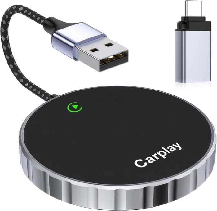 Adaptateur CarPlay Sans Fil Pour Dacia Sandero Stepway 2020-2026 - Convertisseur Plug & Play, Connexion Bluetooth 5.0