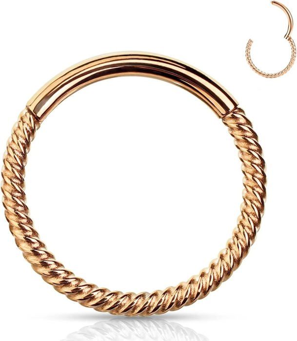 YEBOCIYO Piercing Anneau Nez Tragus Septum Helix 16G - Acier Chirurgical Or Argent Rosegold Noir Arc-en-ciel