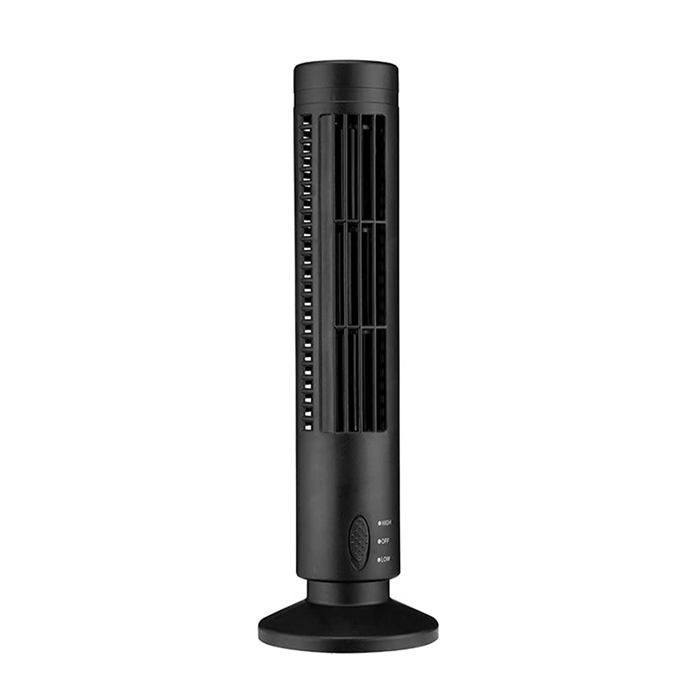 Ventilateur USB sur pied silencieux sans pales pour climatiseur vertical Noir(10*10*38CM) - Handeiu