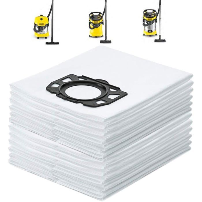 10Packs Pour Karcher Polaire Sacs Filtrants De Remplacement Pour Wd4 Wd5 Wd5p Wet Dry Aspirateurs Mv4 Mv5 Mv6 91657986