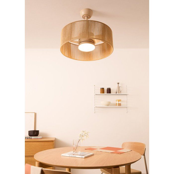 Ventilateur de plafond silencieux - Create - Avec lumière - 25W - LED - Sable - Create