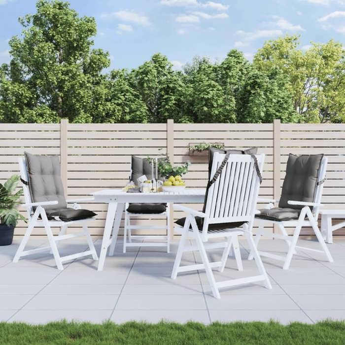 Coussin de chaise à dossier haut vidaXL Lot de 2 Tissu Oxford 120x50x7 cm Imperméable - vue 3