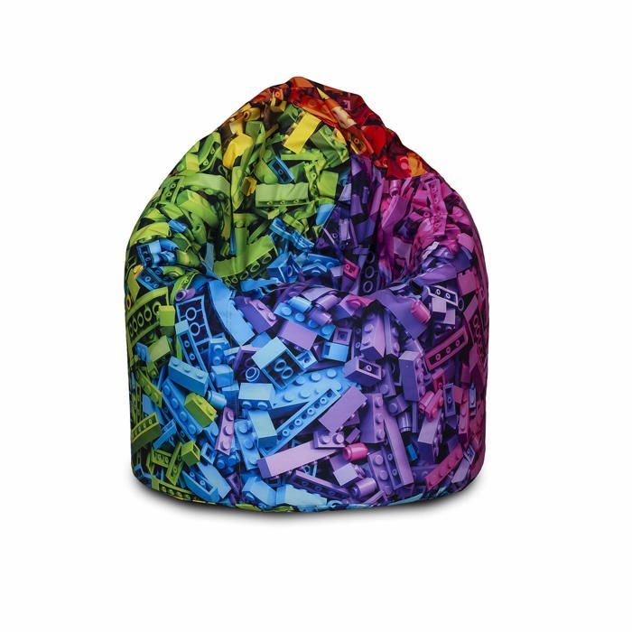 Pouf Fauteuil Sacco XL Déhoussable Imperméable Intérieur/Extérieur 85x85x135cm Fantaisie-dg49 – Ecopuf