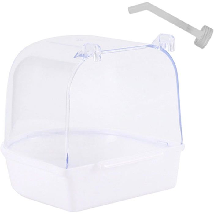 1 Baignoire pour Oiseaux Transparent Facile à Nettoyer Accessoire de Cage pour Perruches et Cacatoès .