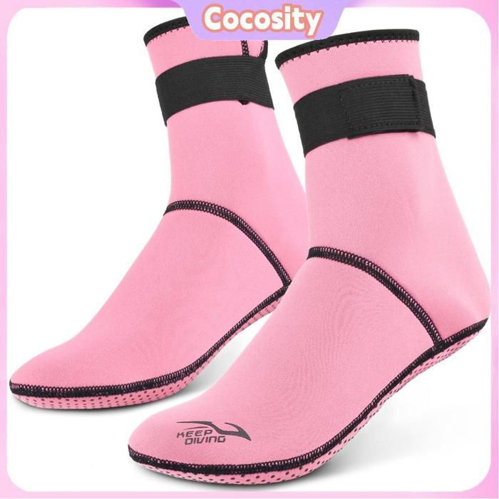 Cocosity Chaussettes en néoprène 3mm Chaussettes de plongée 3mm en néoprène ROSE S : 10 X 127 X 66 cm / 39 X 5 X 26 pouces
