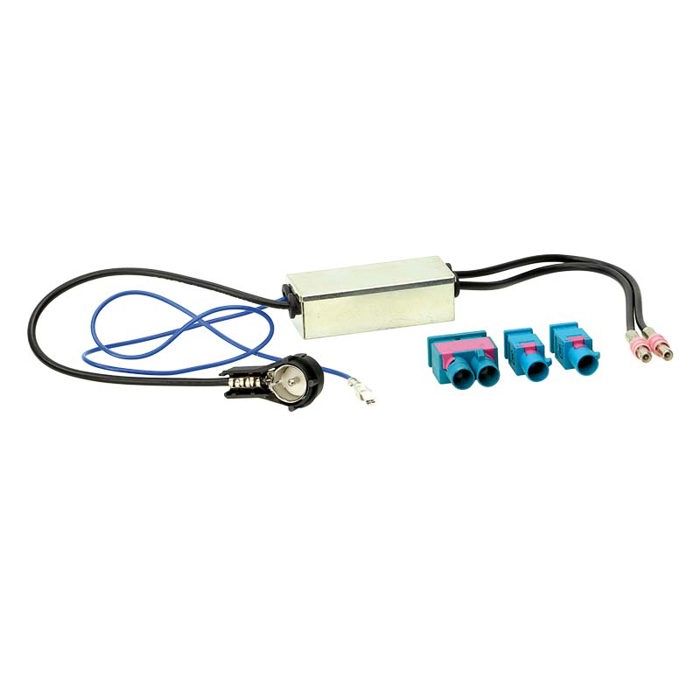 Adaptateur antenne 2x Fakra > ISO > 2x Fakra / double Fakra