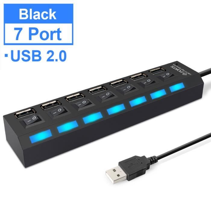 Hub USB C 7 En 2 - Adaptateur Multiport 3.0 Avec Ports USB 3