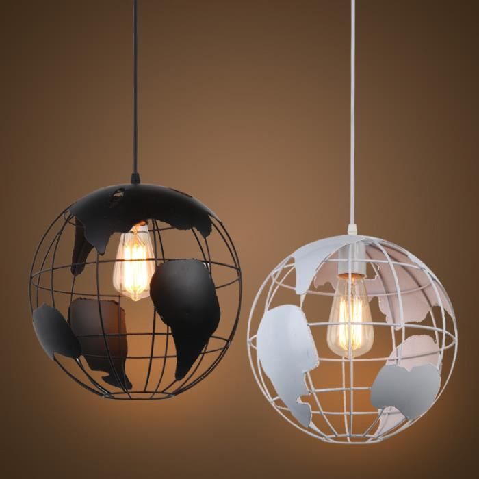 Lustre Suspension Metal Led E27 Earth Style Industriel Eclairage