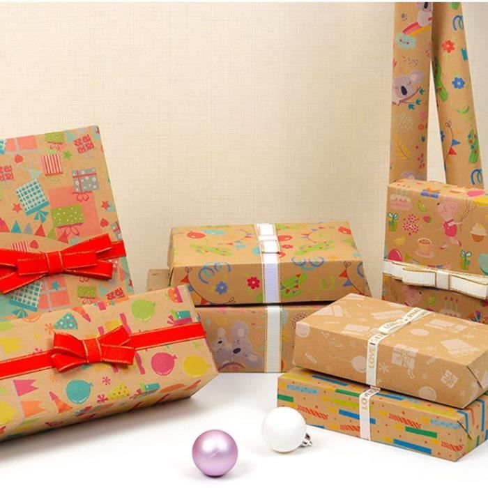 Papier Cadeau Rouleau EnfantPapier Cadeau Anniversaire Garcon-fille  RouleauPapier Kraft Rouleau Emballage Cadeaux Recyclable 984
