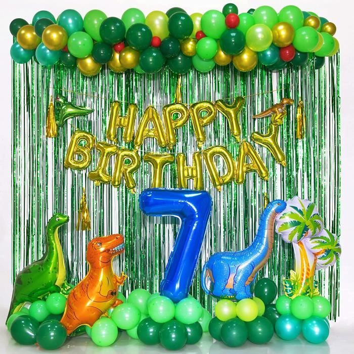 Decoration D Anniversaire 7 Ans Decoration D Anniversaire Garcon Avec Grand Nombre De 7 Ans Decoration De La Jungle Avec Gra 1178 Cdiscount Maison