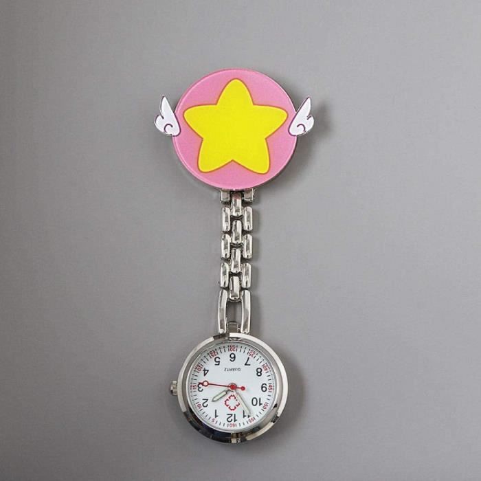 Silverora Montre à Gousset D'infirmière avec Trotteuse,Fleur Montre de