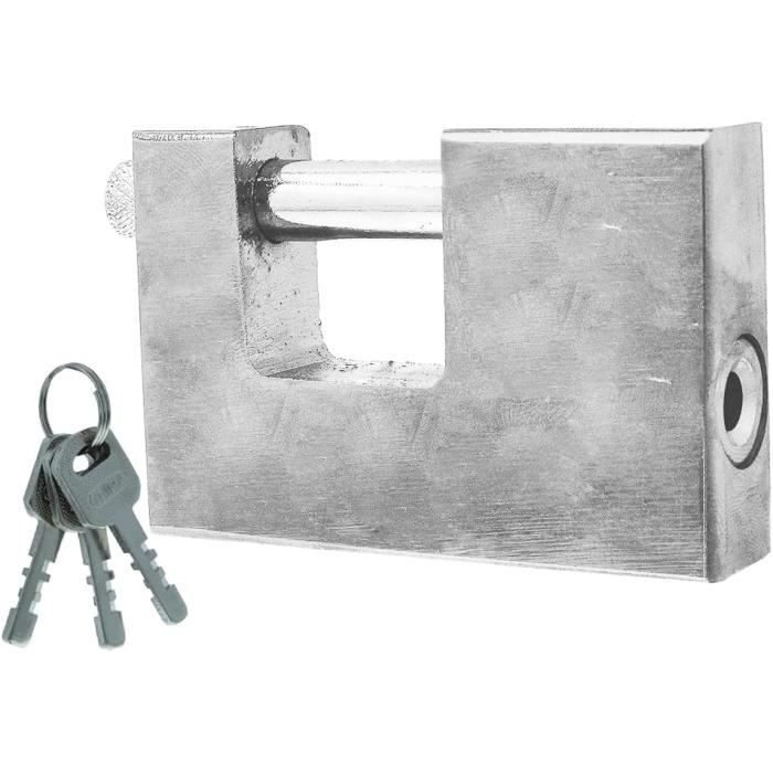 Cadenas Blindé AntDau71 1kg – Acier Trempé, Manille 12mm, 4 Clés – Pour Moto, Portail, Garage