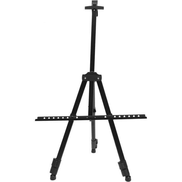 Chevalet D'artiste Pliable 169 Cm - Hauteur Réglable, Portable, Avec Sac De Transport Et Pinces