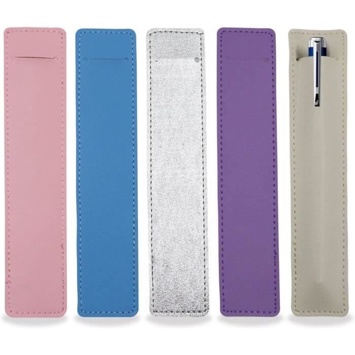 Lot De 5 Étuis En Cuir Souple Pour Stylo Plume Pour Homme Et Femme Pour Bureau, École