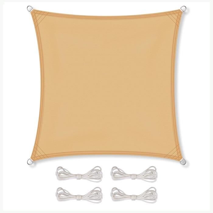 Voile D'ombrage Rétractable TAUIANE - Polyester Imperméable, 90% D'ombre - Pour Terrasse, Jardin, Pergola, Taille Personnalisable