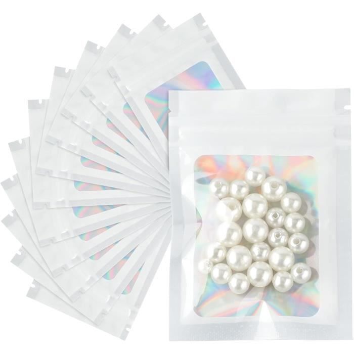 Pandahall - Lot de 500Pcs Sachets Plastiques Zip a Fermeture Transparent 5x7cm Epasseur: 0.05mm