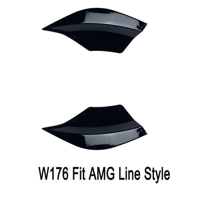 Becquet Latéral GERLJ Pour Mercedes Classe C W205 C43 C63 2014-2019 - Noir - ABS - Pack De 2
