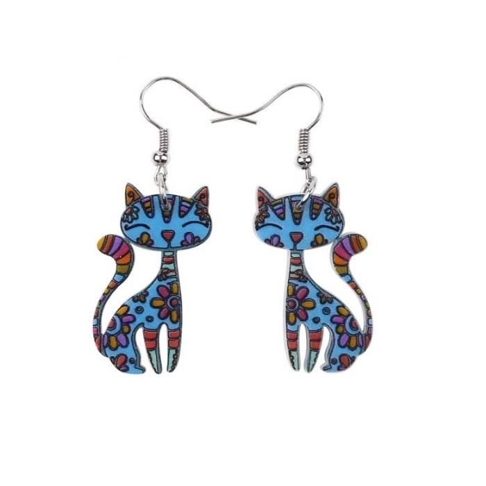 boucles d'oreilles fantaisie chat boucles d'oreilles fantaisie chat