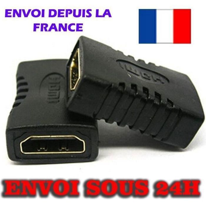 Adaptateur HDMI - NEW - HDMI femelle vers HDMI femelle - Full HD - Noir - Vidéo