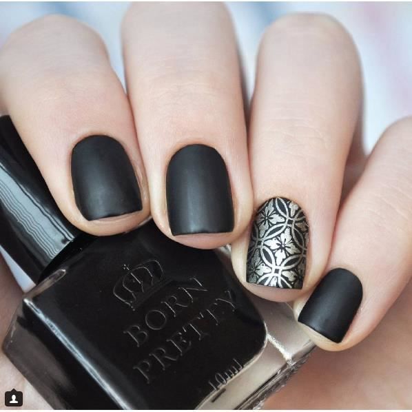 2 Flaconskit Vernis à Ongles Noir Brillant Top Coat