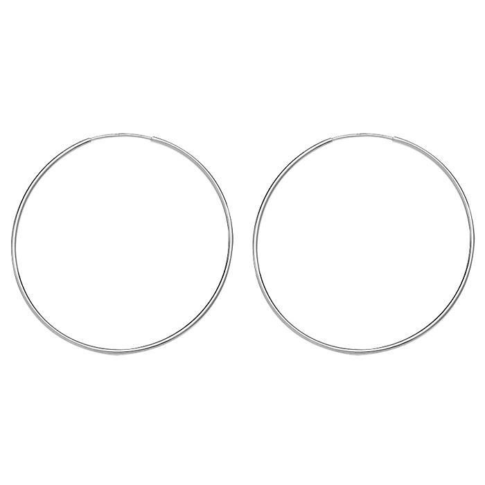 Boucles D'oreilles Créoles Fil Rond 25 Mm Plaqué-or - OxcmoBijoux - Neuf étiqueté