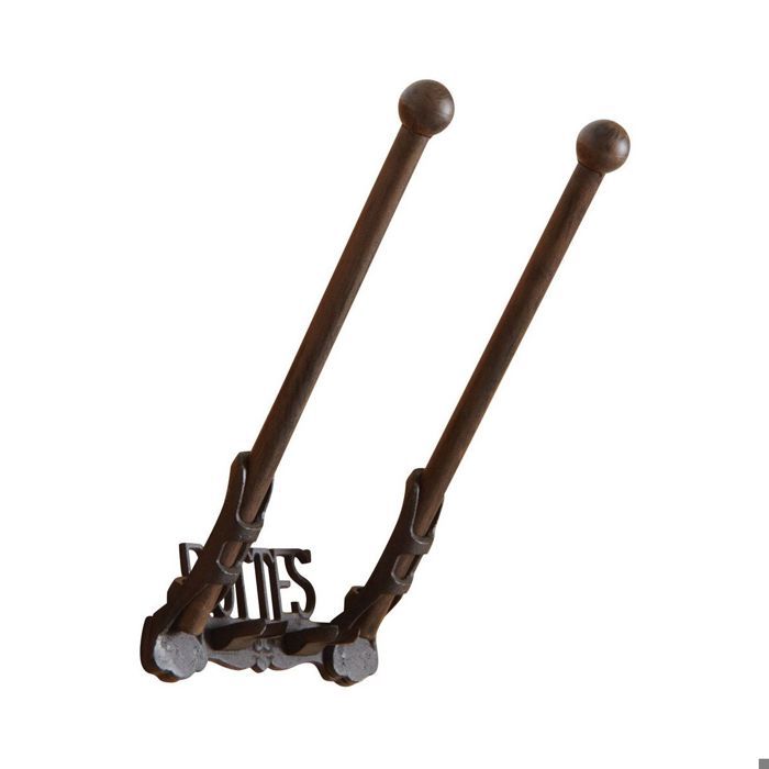 Porte-bottes mural - Fonte - Marron - Dimensions 13x9x23 5 cm - Rangement intérieur - Mixte