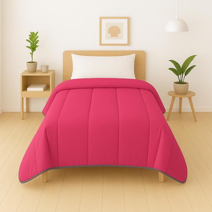 Couette Légère Mortreux Géométrique - 1 Personne 140x200cm, Fibre Siliconnée Lavable