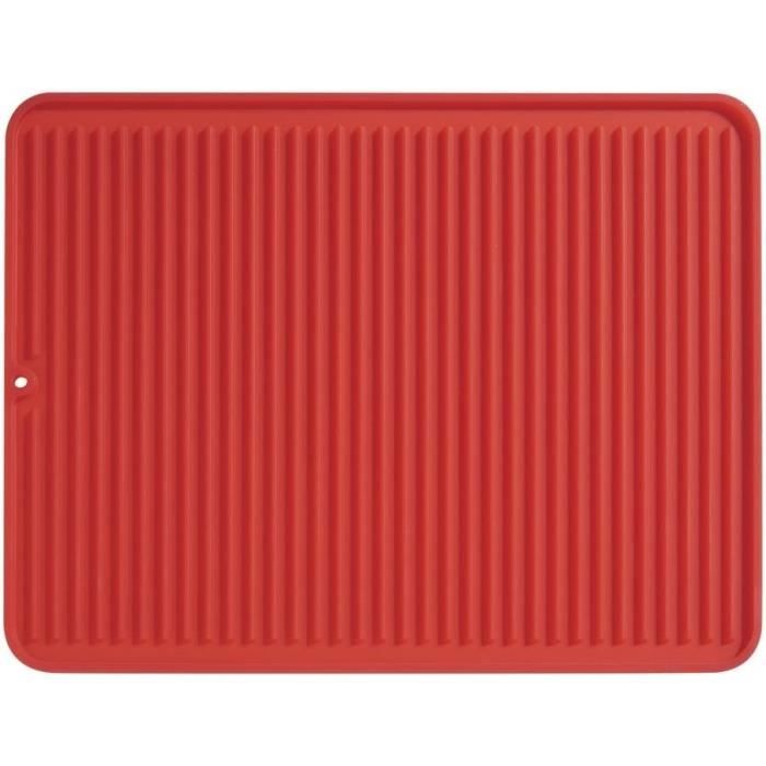Tapis égouttoir Silicone Pour évier - 70x5cm - Antidérapant - Gris - Pour éponges Et Savons