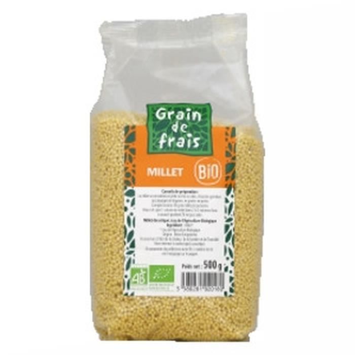 Millet décortiqué BIO - Grain de Frais - paquet 500g