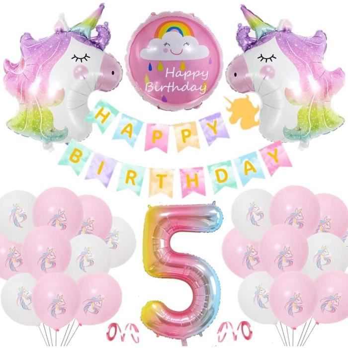 Ballon 5 Ans, Decoration Anniversaire 5 Ans, Décoration à