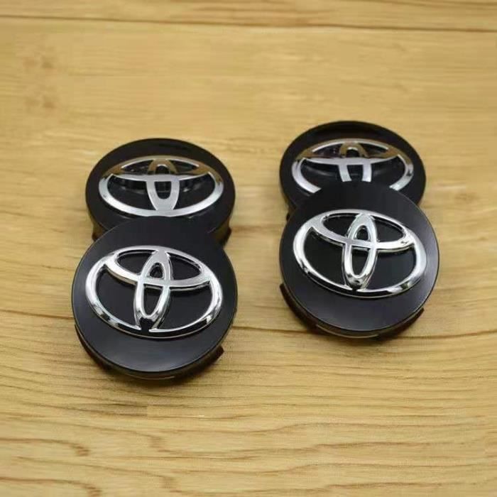 juxinchang - 4pcs Cache Moyeu Roue Toyota 62mm noir brillant emblème Logo pour Corolla Vios Reiz YARIS CAMRY AURION RAV4