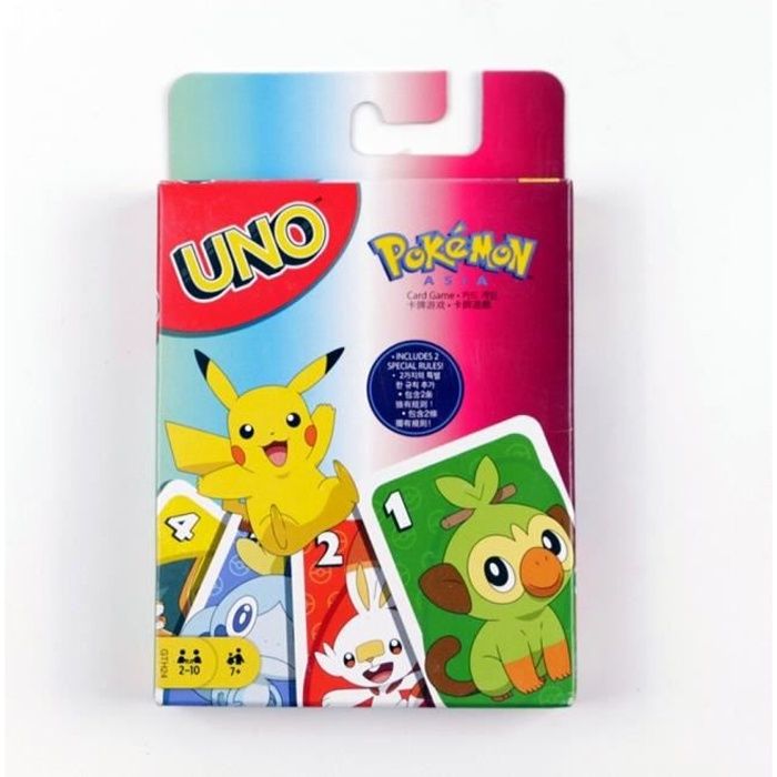 MATTEL Jeux de Soci&eacute;t&eacute; -  - UNO Pokemon &eacute;p&eacute;e & bouclier - Licence Pok&eacute;mon - Age 14 ans et plus 